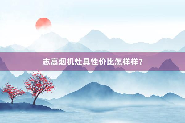 志高烟机灶具性价比怎样样？